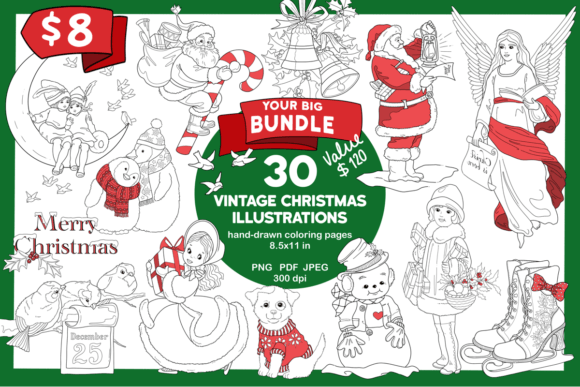 Download Big Vintage Christmas Bundle - Vintage christmas bundle Collection