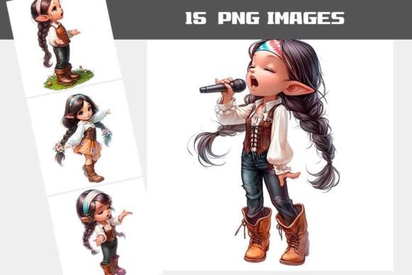 Download Elves Singing Clipart Bundle - Elves Collection