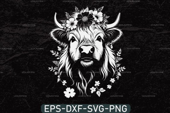 Download Highland Cow Svg Floral Highland Cow Svg - Premium Resources