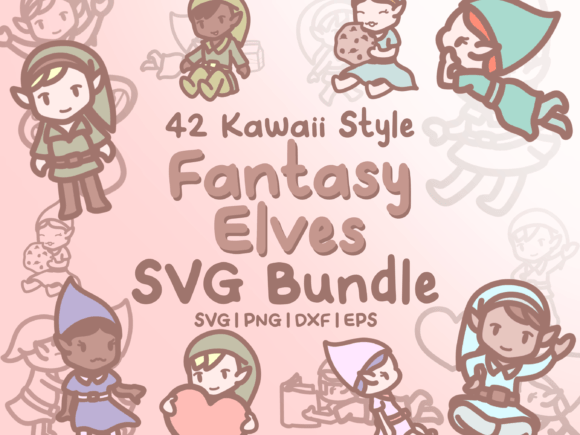 Download Fantasy Elves SVG Illustrations - Elves Collection