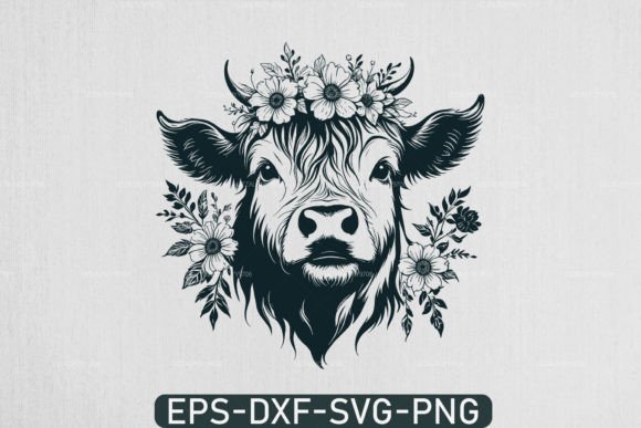 Download Highland Cow Svg Floral Highland Cow Svg - Premium Resources