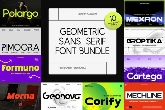 Download Geometric Sans Serif Bundle - Sans serif Collection