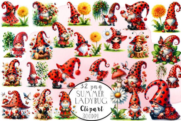Download Summer Gnome Ladybug Clipart, Cute Elves - Elves Collection