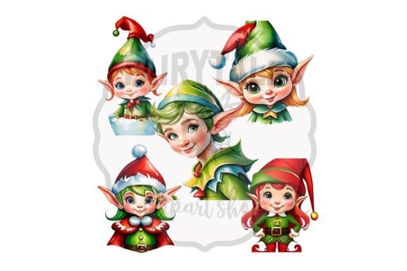 Download Cute Christmas Elves Clipart - Premium Resources